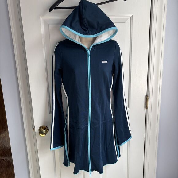 Le Tigre Classic Blue Athletic Dress Hooded Tennis Pickleball Size M - Picture 4 of 14